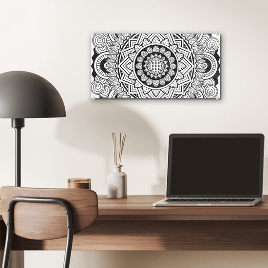 Peinture sur Verre - Mandala gracieux - 40x20 cm - Peintures sur Verre Peintures - Photo sur Glas