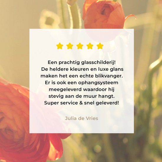 MuchoWow® Peinture sur verre 90x90 cm - Peinture sur verre acrylique - Bouquet de renoncules colorées - Photo sur verre - Peintures