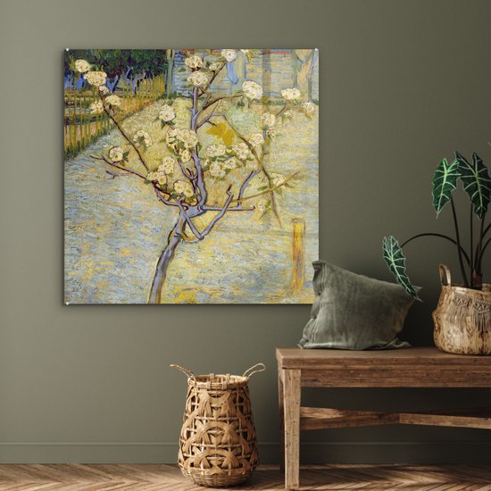Peinture sur verre - Poirier en fleur - Vincent van Gogh - 90x90 cm - Peintures sur Verre Peintures - Photo sur Glas