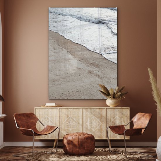 MuchoWow® Peinture sur verre 120x160 cm - Peinture sur verre acrylique - Mer - Plage - Été - Photo sur verre - Peintures