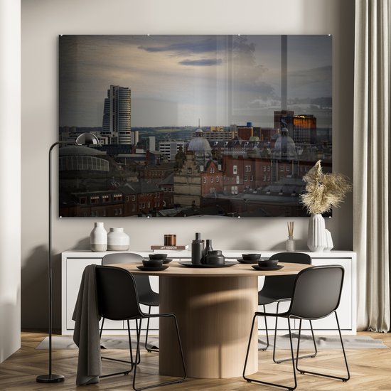 Les bâtiments de Leeds en Angleterre Plexiglas 180x120 cm - Tirage photo sur Glas (décoration murale plexiglas) XXL / Groot format!