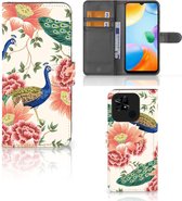 Telefoonhoesje met Pasjes geschikt voor Xiaomi Redmi 10C Pink Peacock