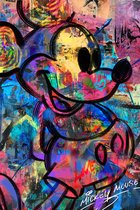 The Mickey Art - 60cm x 90cm - Fotokunst op Plexiglas Schilderij - Acrylglas Wanddecoratie