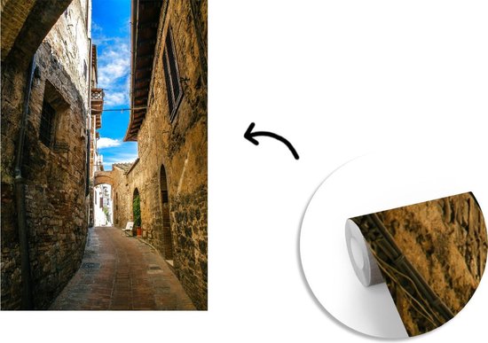 Papier Peint - Papier peint photo La Vieille Ville de San Gimignano en Italie - Largeur 160 cm x Hauteur 240 cm