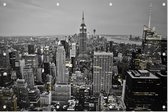 Artistiek beeld van de skyline van New York bij nacht - Foto op Tuinposter - 60 x 40 cm