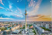 De beroemde TV-toren op het Alexanderplatz van Berlijn - Foto op Tuinposter - 120 x 80 cm