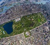 Indrukwekkende luchtfoto van Central Park in New York - Fotobehang (in banen) - 250 x 260 cm