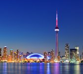 De stedelijke skyline van Toronto in neon verlichting - Fotobehang (in banen) - 350 x 260 cm