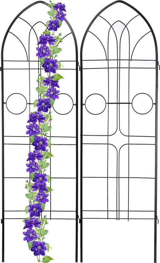 Relaxdays plantenklimrek set van 2 - rankhulp - 180 x 50 cm - in de grond steken
