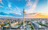 De beroemde TV-toren op het Alexanderplatz van Berlijn - Foto op Forex - 90 x 60 cm