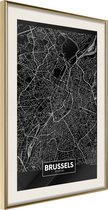Poster City Map: Brussels (Dark) 30x45