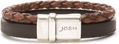 Josh leren armband 9110 bruin