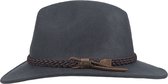 Hatland - Wollen hoed voor heren - Stevenson - Antraciet - maat S (55CM)