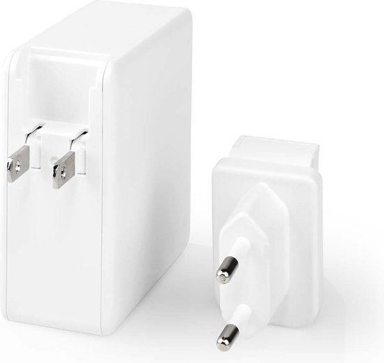 Chargeur Nedis | Fonction de charge rapide | PD3. 0 27W / PD3. 0 36W / PD3. 0 45W / PD3. 0 65W | 0 / 3.25AA | sortie : 1 | USB-C™ | Câble USB Type-C™ (détaché) | 3,00 m | 65 W. | Sélection de Voltage automatique