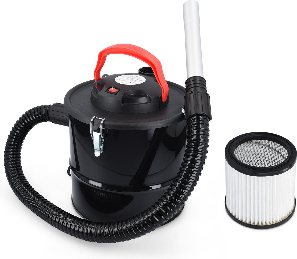 Aspirateur à cendres 1200W avec double filtre et roues