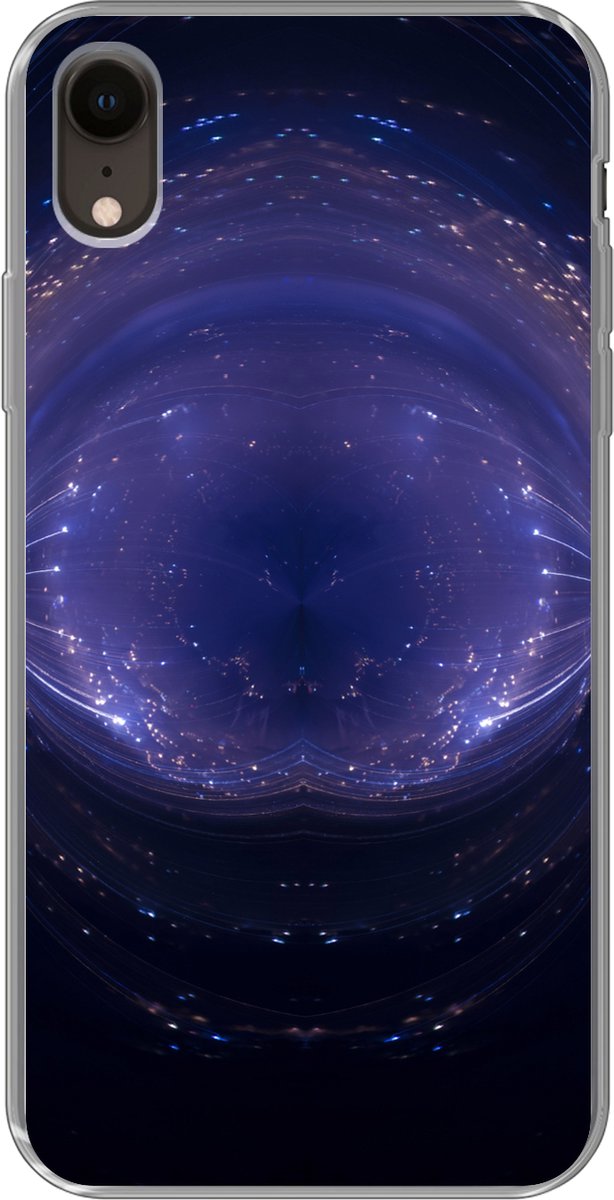 Geschikt voor iPhone XR hoesje - Licht - Abstract - Nacht - Siliconen Telefoonhoesje