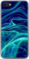 Geschikt voor iPhone SE 2020 hoesje - Abstract - Waves - Design - Siliconen Telefoonhoesje