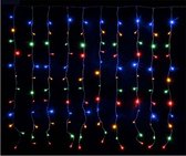 Porte lichtgordijn 180Led IP44 90x180cm, 8 modi + timer - transparante kabel, multicileur - Multicolore - Kunststof - Wit - MultiCouleur - SILUMEN