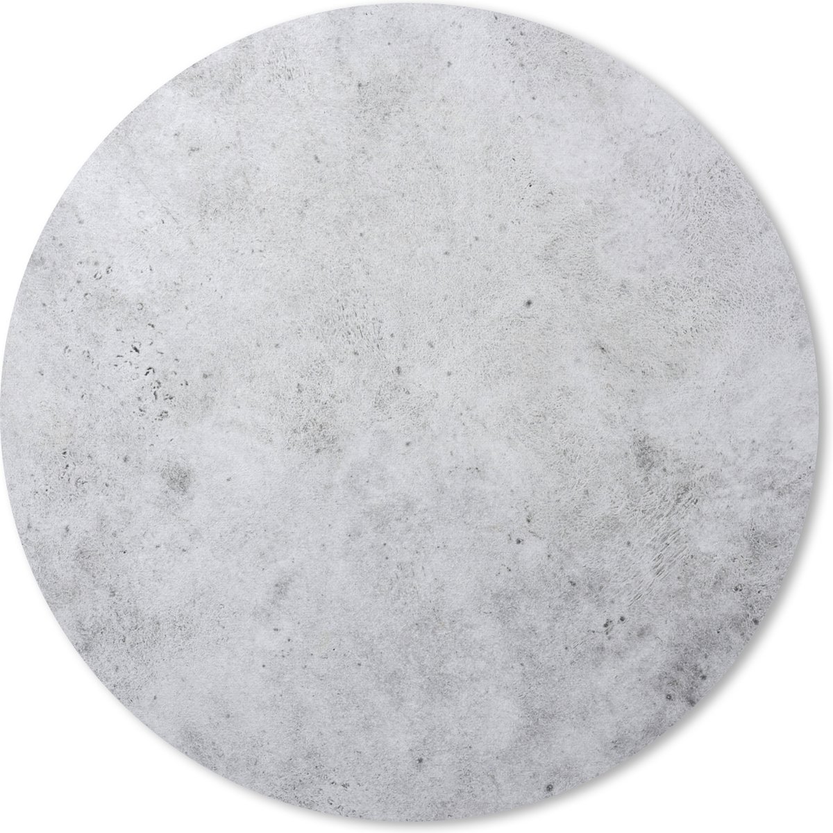 Muismat rond 50x50 cm - Mousepad Muur - Wit - Grijs - Ronde muismatten