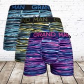 Grand Man katoenen heren boxers  3-pak 5046 -Merkloos-M-Boxershorts