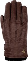 Schwartz & von Halen Leren Handschoenen voor Heren Jack - geitenleren handschoenen met warme fleece voering en drukknoop Premium Handschoenen Designed in Amsterdam - Bruin maat 8,5