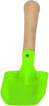 handschepje junior 20,5 cm hout/staal naturel/groen