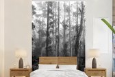 Behang - Fotobehang Australië - Bos - Zwart - Wit - Breedte 180 cm x hoogte 280 cm