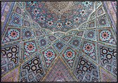 Poster traditioneel plafond van een Iraanse moskee - 70x50 cm
