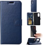 Motorola Edge 20 Pro - Bookcase Donkerblauw - portemonee hoesje