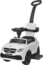 Eco Toys Mercedes 3 in 1 Loopauto - Wit - met duwstang