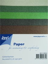 Joy!Crafts • Glitter karton A4 set 4 230g 5 vel