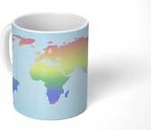 Mok - Moderne wereldkaart LGBTQ - 350 ML - Beker