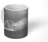 Mok - Molens van Kinderdijk in zwart-wit - 350 ML - Beker