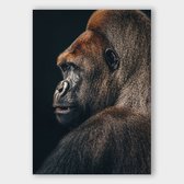 Poster Gorilla - Papier - 70x100 cm - Meerdere Afmetingen & Prijzen | Wanddecoratie - Interieur - Art - Wonen - Schilderij - Kunst