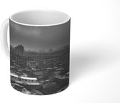 Mok - Luchtfoto Xian - zwart wit - 350 ML - Beker