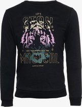 TwoDay meisjes sweater met tijgerkop - Zwart - Maat 122/128