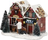 LuVille Kerstdorp Miniatuur Rendieren Dokter - L18 x B11,5 x H13,5 cm