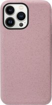 ADEL Tarwe Stro TPU Back Cover Softcase Hoesje Geschikt voor iPhone 13 Pro - Duurzaam Afbreekbaar Milieuvriendelijk Roze