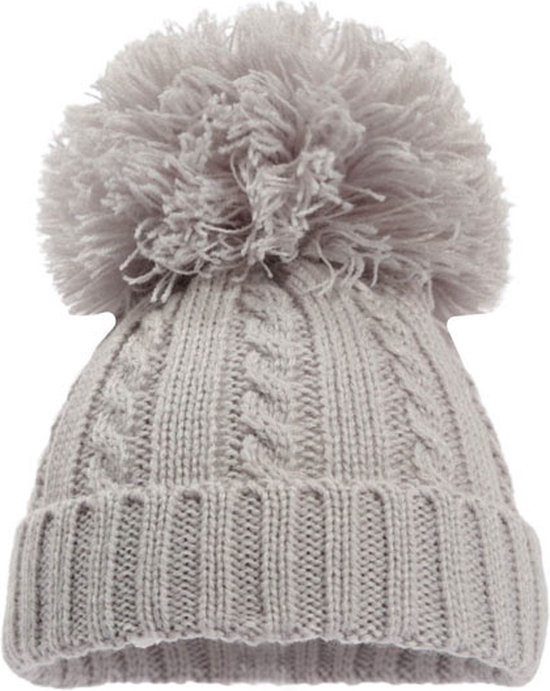Soft Touch Baby Hat Elegance Pompon Acryl Grijs Taille S/m