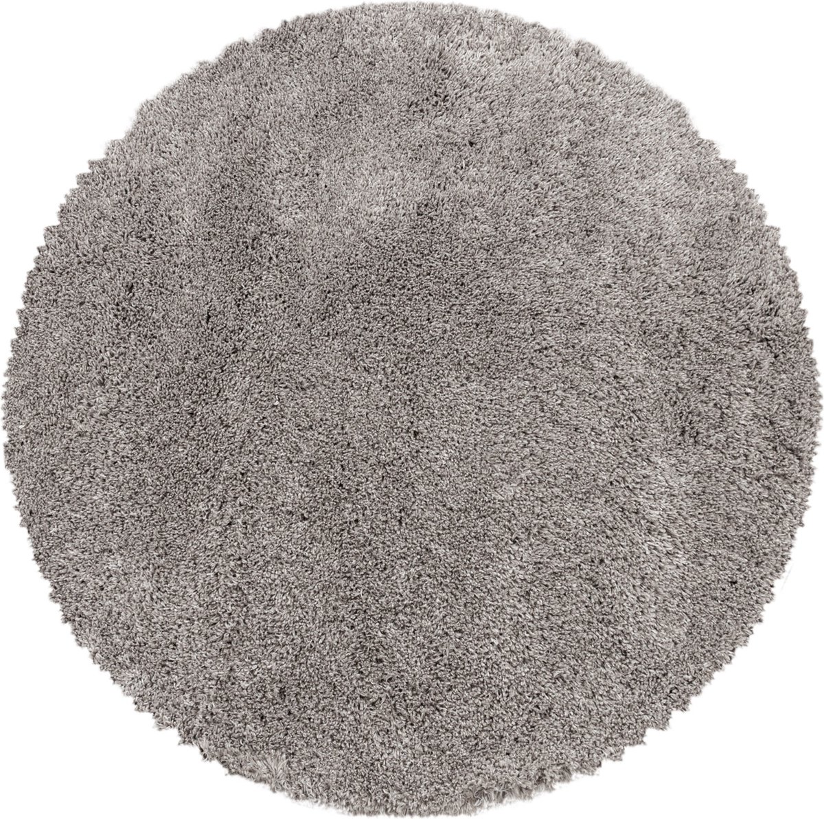 Muratap Pearl Soft Rond Shaggy Hoogpolig Vloerkleed Beige- 80 CM Ø