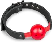 Ball gag met bal van PVC - rood