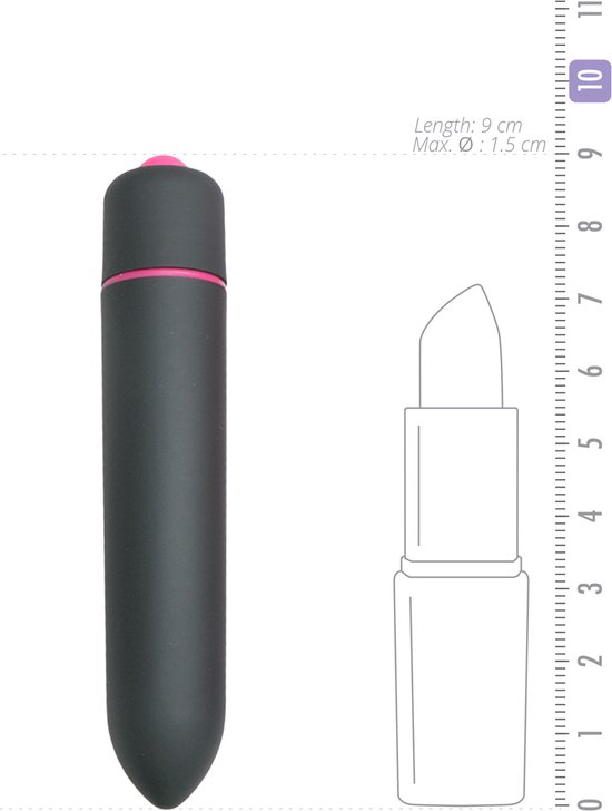 EasyToys - Mini Bullet Vibrator met 10 Standen - Bulletvibrator - Vibrators voor Vrouwen - Vibrators - Zwart