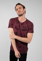 DEELUXE T-shirt met schedel SKULLIER Burgundy