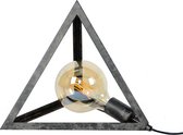 DePauwWonen - Pyramide Tafellamp - E27 Fitting - Charcoal - Tafellampen voor Binnen, Tafellamp LED, Woonkamer, Bureaulamp, Designlamp Industrieel - Metaal - LxBxH = 31 x 35 x 30 cm