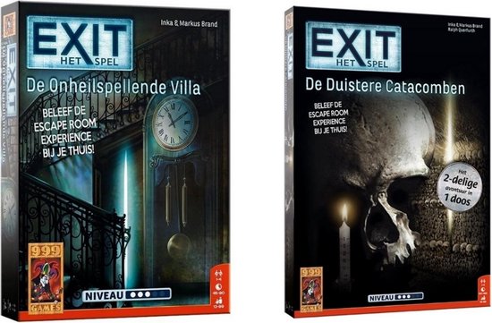 Afbeelding van het spel Spellenbundel - 2 Stuks - Exit - De Onheilspellende Villa & De Duistere Catacomben