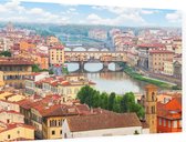 Ponte Vecchio, brug over de Arno in Florence - Foto op Dibond - 60 x 40 cm
