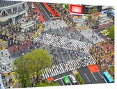 Indrukwekkend uitzicht op Shibuya Crossing in Tokio - Foto op Dibond - 60 x 40 cm