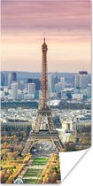 Poster Eiffeltoren - Parijs - Lucht - 60x120 cm