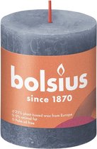 Bol.com Bolsius Stompkaarsen Shine 4 st rustiek 80x68 mm schemerblauw aanbieding