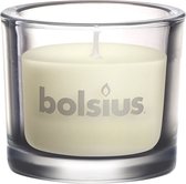 4 stuks Bolsius chic kaarsen in glas 92/80 ivoor wax (25 uur)
